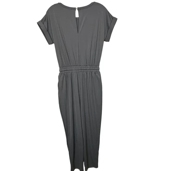 Maurices Gray Traveler Jumpsuit XS Tapered Jogger Athleisure Pockets - Picture 16 of 16
